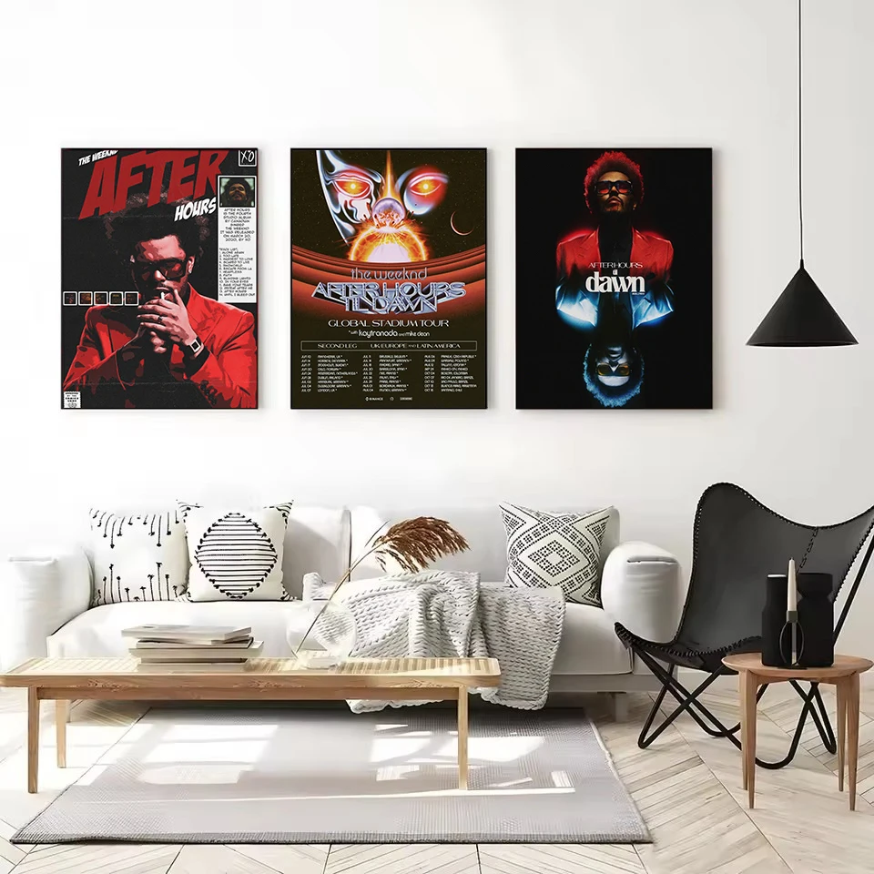 Singer The W-Weeknd Hurry Up Tomorrow 2025 Music Tracklist Nordic Poster Canvas Painting Wall Art Pictures Home Dorm Decor
