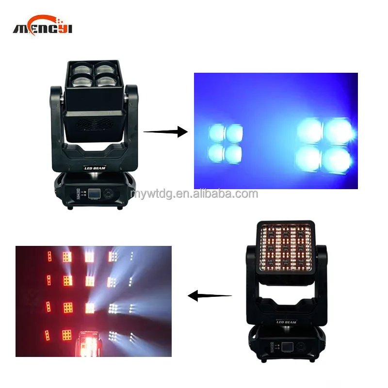 The New Market 4pcs Moving Head Beam Light Double-Sided Non-Polar Rotating Dyeing Special Effect Light 60w Led Moving Head Light