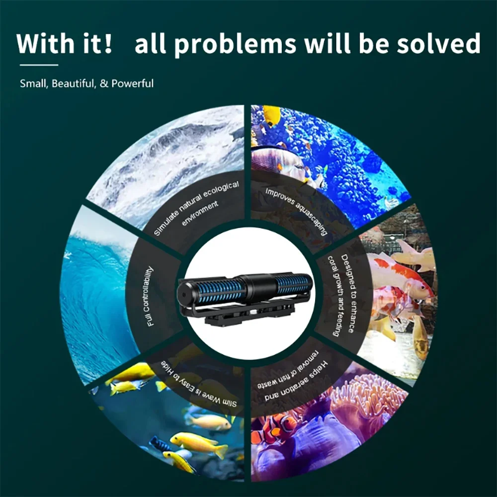 For Jebao 2023 New Cross-flow Pump Remote WiFi Control Fish Tank Aquarium Water Pump ECP External LCD Controller Reef