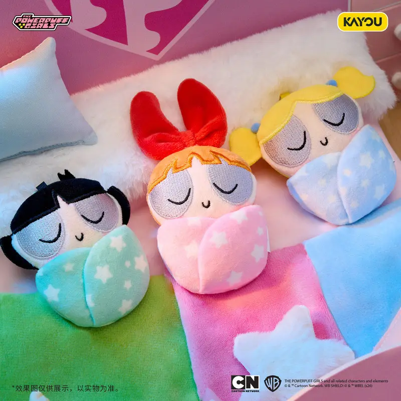In Stock Kayou Powerpuff Girls Sweet Dreams Series Plush Keychain Pendant Soft Stuffed Bag Charm Collectible Gift For Fans