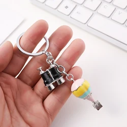 Metal Hot Air Balloon Keychain Key Ring For Women Men Handbag Accessories DIY Handmade Jewelry Gifts