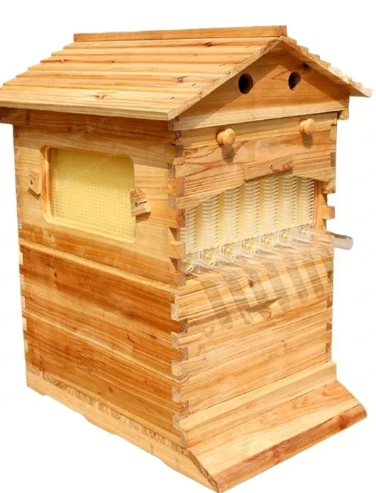 Self-flowing Bee Box, Fir Boiled Wax Bee Box, Automatic Honey Flow Device, A Full Set of New Beekeeping Special Tools