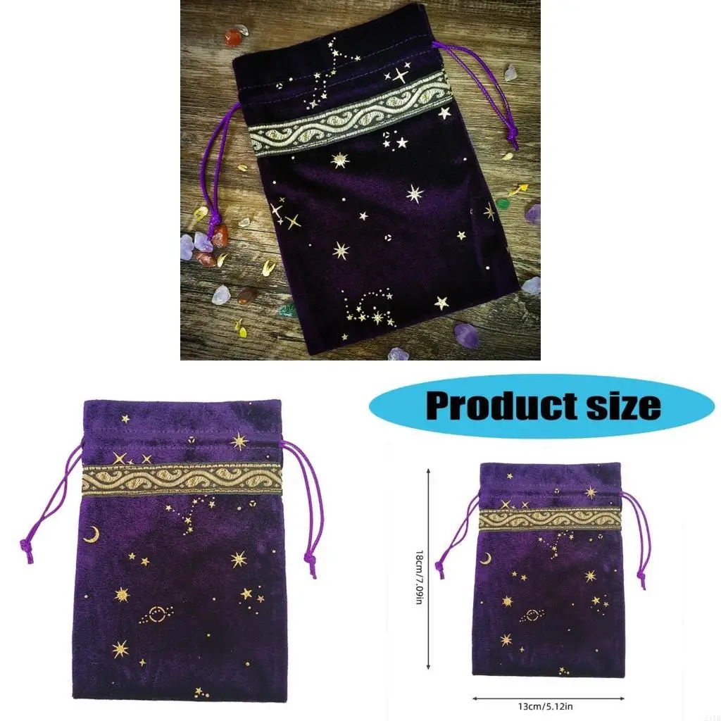 

Фланелевые шнурки Таро Сумки в кубиках партийных мешков для хранения ювелирных украшений руны