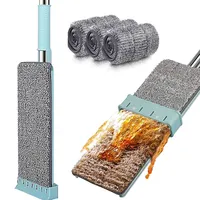 Microfiber Flat Mop, Hands-Free Squeeze, Washable Pads, Household Cleaner, Lazy Mop, 2023