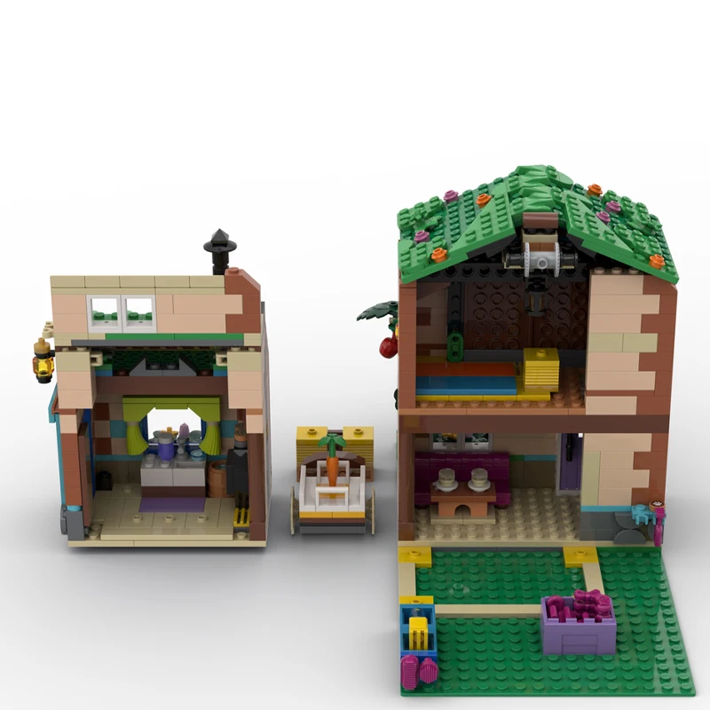 บ้านฟาร์มแบบประกอบเอง 831 ชิ้น - ชุดดัดแปลงจากชุด 42654 MOC ของเล่นตัวต่อแบบประกอบเอง DIY ของขวัญวันเกิด