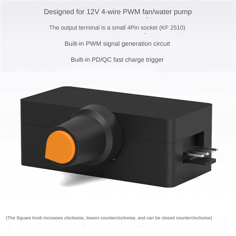 FULL-2X Hochleistungs-PWM-Geschwindigkeitsregler 4Pin Violent Fan Governor PD QC Schnelllade-Stromversorgung DIY Wasserkühlung Kühler