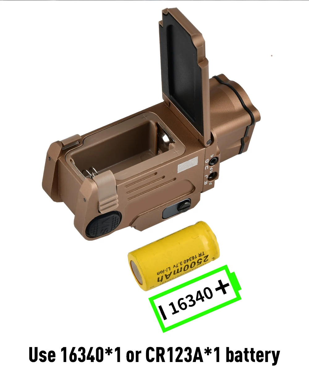 WADSN Taktische SBA Laser-Taschenlampe, Rot-Grün-Laserlampe, Metall-CNC-Airsoft-Scout-Licht, Outdoor-Jagdausrüstung, passend für 20-mm-Schiene – Detail 4
