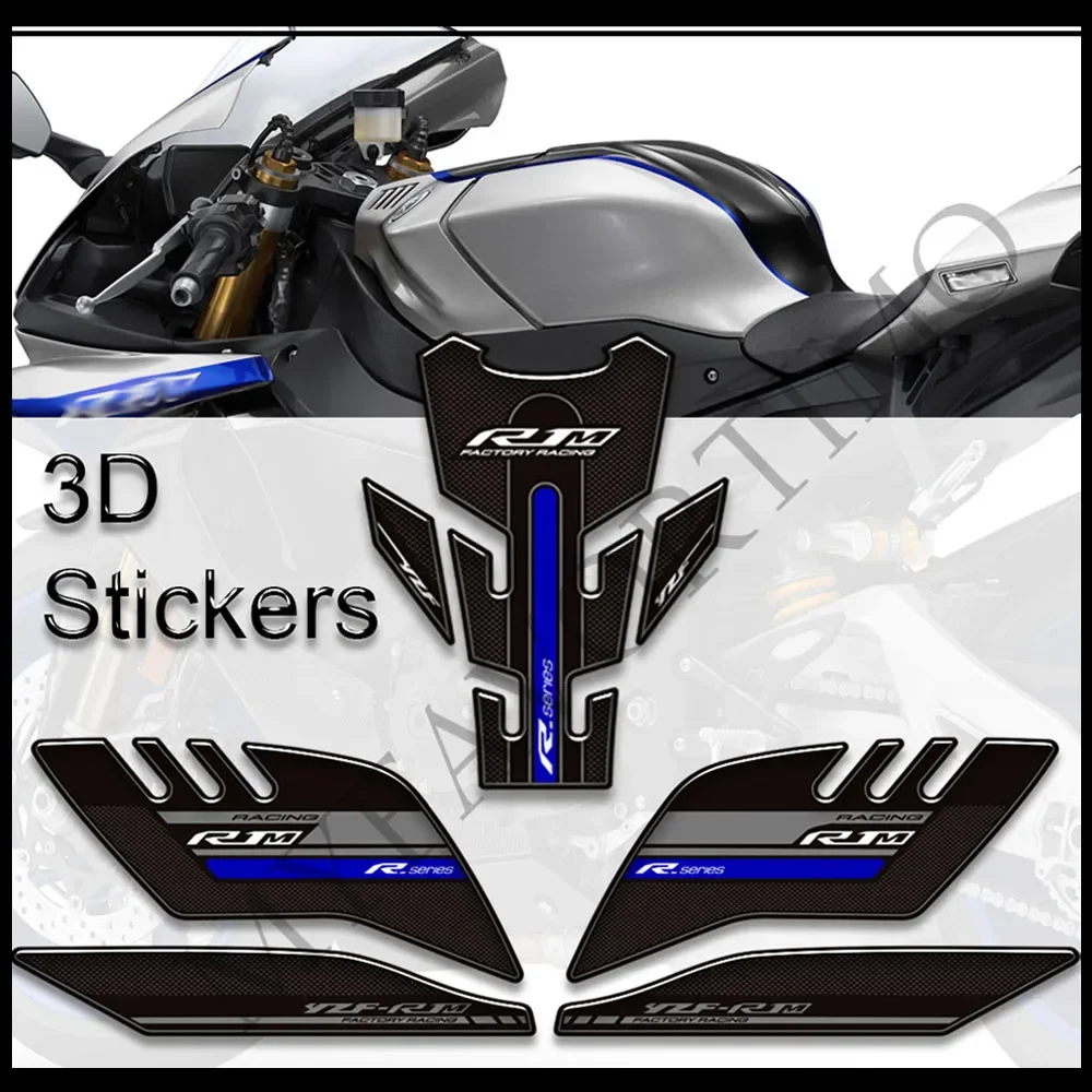 

For YAMAHA YZF R1M YZFR1M YZF-R1M Motorcycle Tank Pad Grips Stickers Decal Protector Gas Fuel Oil Kit Knee