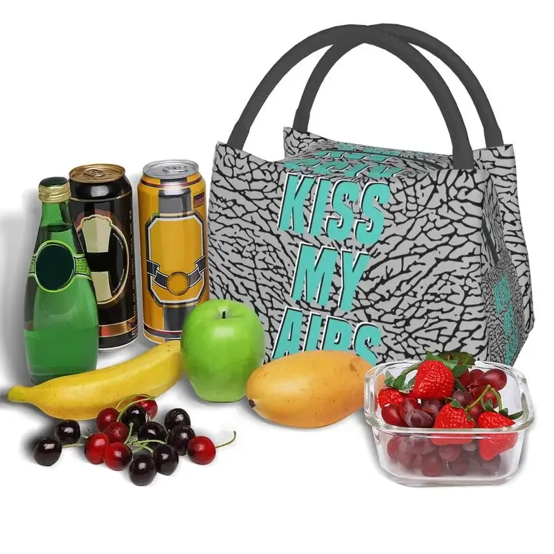 Kiss My Airs Insulated Lunch Bags for Women Resuable Cooler Thermal Food Lunch Box Outdoor Camping Travel Shoulder Bag