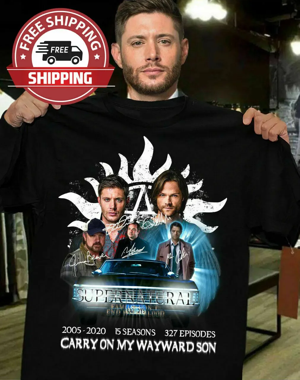 Supernatural Carry On My Wayward Son Signature 10 Shirt unisex