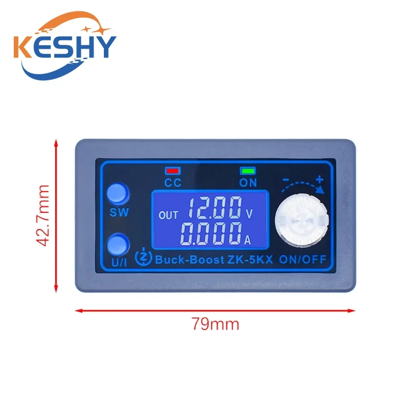 ZK-5KX DC DC Buck Boost Converter CC CV 0.6-36V 5A 5V 6V 12V 24V 80W Power Module Adjustable Regulated laboratory power supply