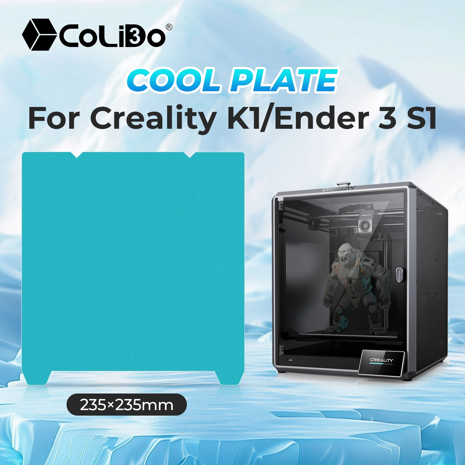 Cold Plate For Creality K1 Ender-3 S1 printer 235x235mm Spring Steel Double-sided Printing Creality Build Plate 3D Printer Parts