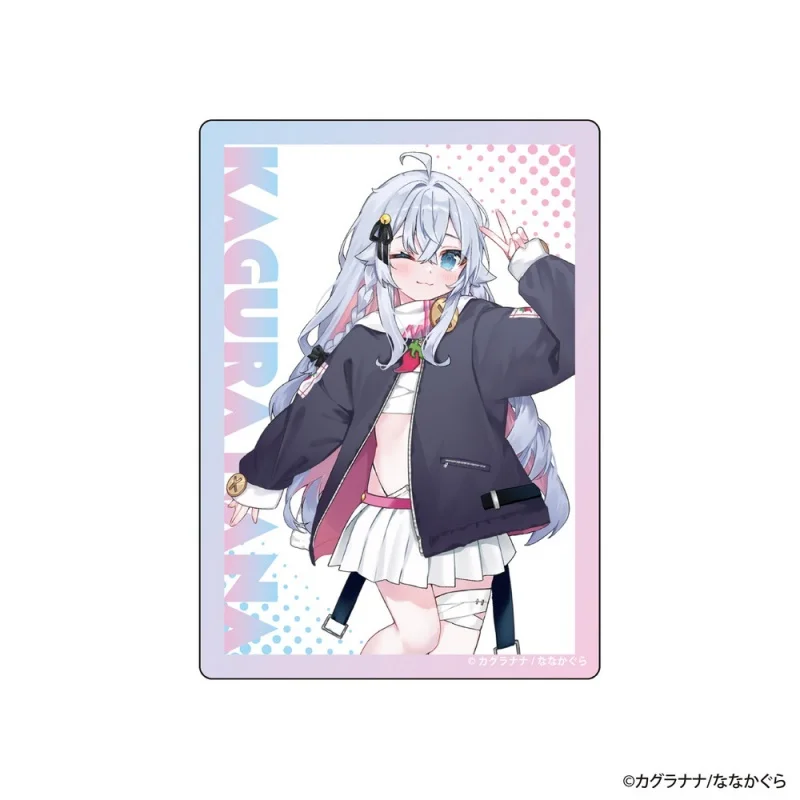 VTuber Kagura Nana rectangle Acrylic Figure Stand Model Plate Keychains Desktop Ornament Festivals Gifts