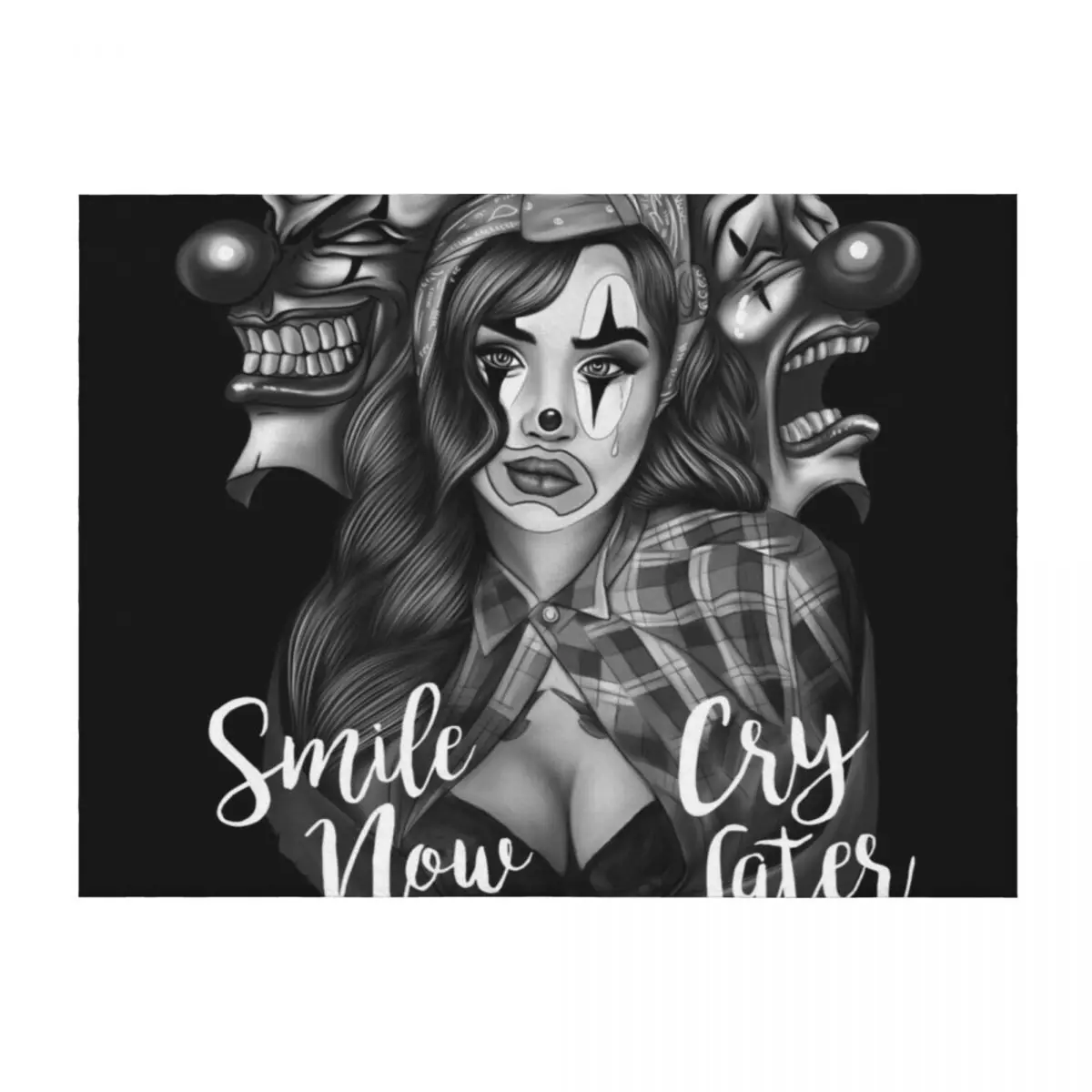 

Smile Now Cry Later art Throw Blanket Blankets For Bed heavy to sleep warm winter Soft Beds Blankets