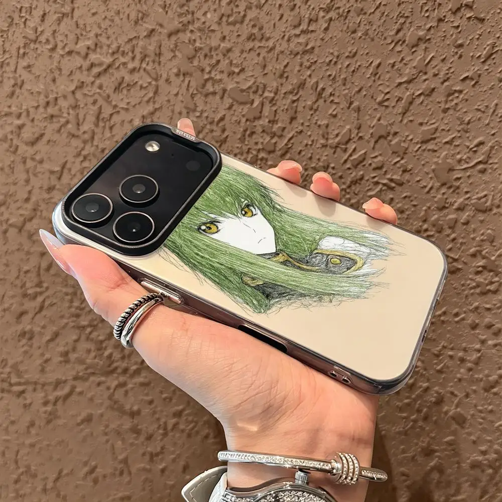 Роскошный чехол для телефона с дизайном «Код Гиас» для iPhone 17 16 15 14 13 12 11 Pro Max Plus, серебристый корпус lMDColor