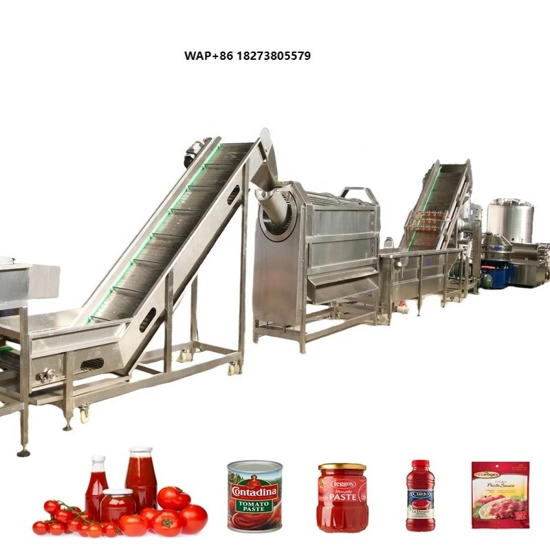 Industrial Canned Puree Tomato Ketchup Make Machinery Complete Tomato Sauce Condiments Production Line