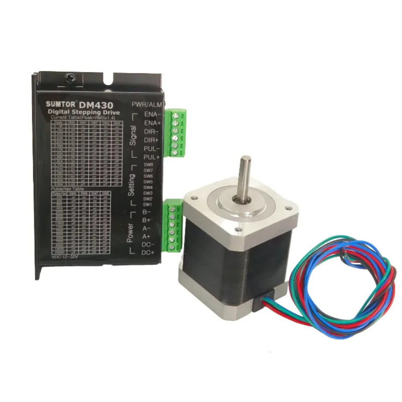 42HS6315A4 Rpm 스테퍼 모터 12v SUMTOR CE 미니 4선 네마 17 스테퍼 모터 키트 DM430 스테퍼 드라이버 CNC 키트