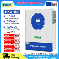 EASUN 11KW 10.2 48V Hybrid Solar Inverter Off Grid 220VAC Pure Sine Wave PV Input 500VDC 160A MPPT Support Lithium BMS With WIFI