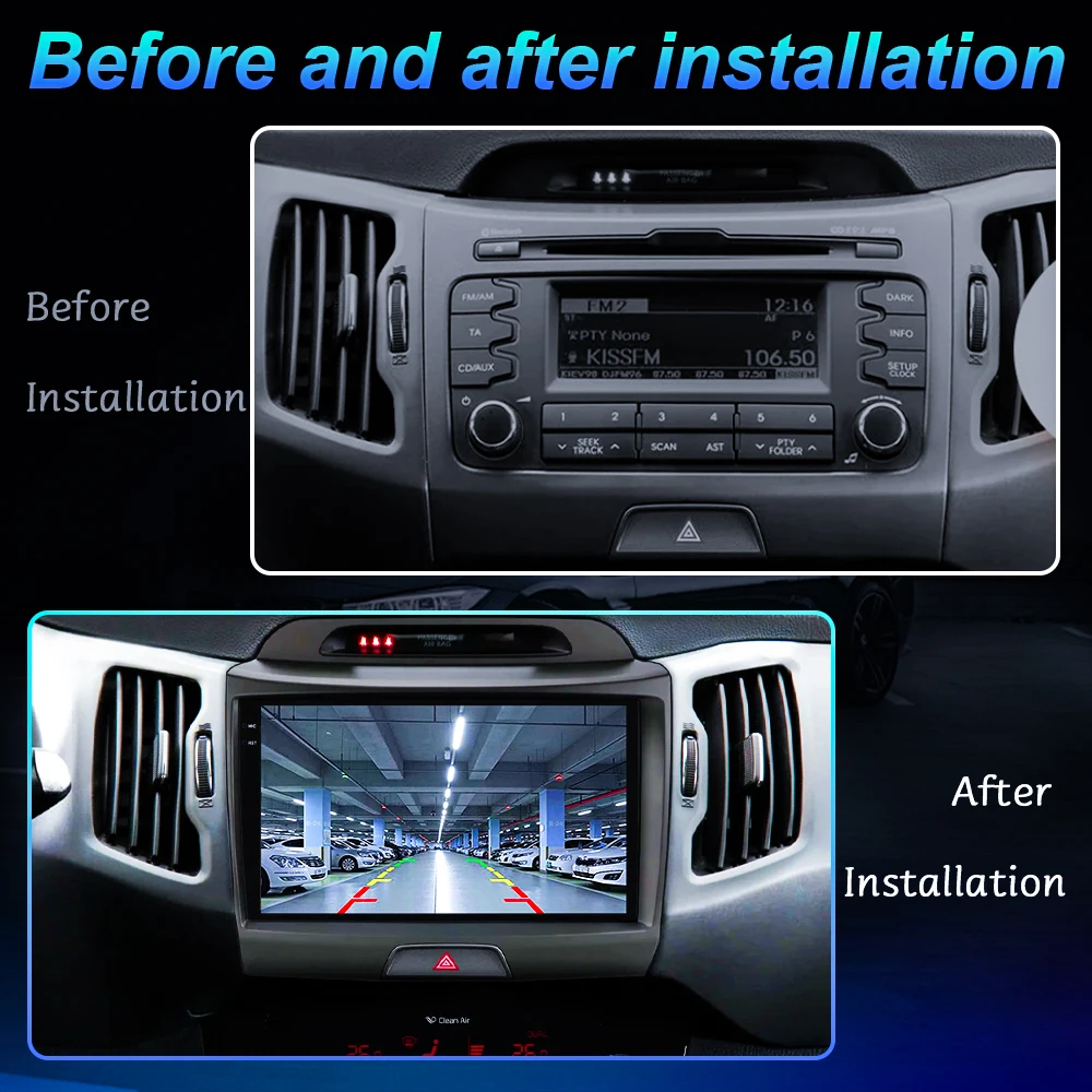 Android Car Radio Multimedia Player For Kia Sportage 3 SL 2010 - 2016 Carplay RadioAuto 4G GPS Navigation NO 2din DVD