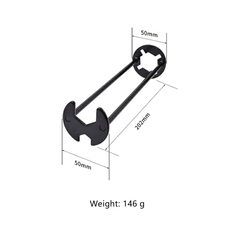 Kitchen Repair Plumbing Tool Flume Sink Wrench Sink Faucet Key Plumbing Pipe Four-claw Hexagon Wrench Bathroom Wrench Tool Sets