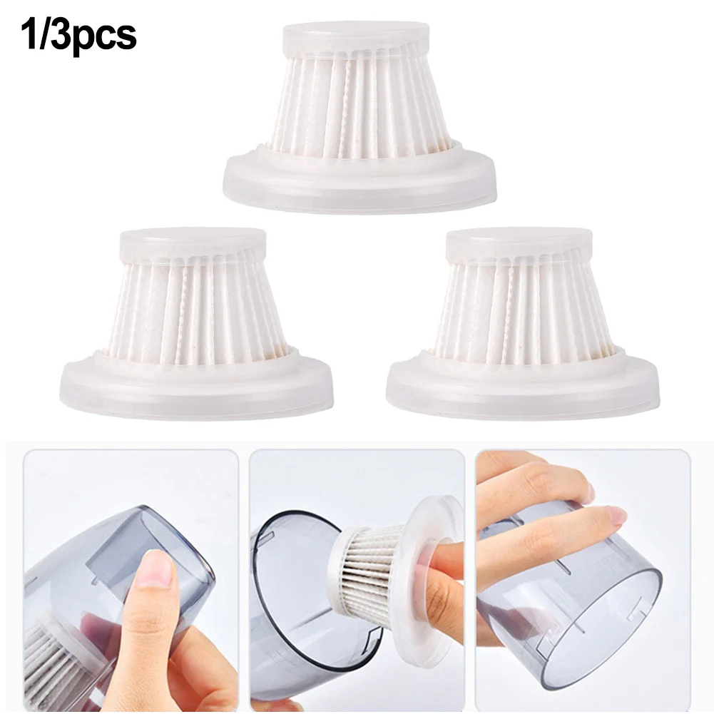 

1/3pcs Filter Washable Reusable Car Vacuum Cleaner Filter Cordless Vacuum Cleaner Accessories Replacement Cleaning Parts