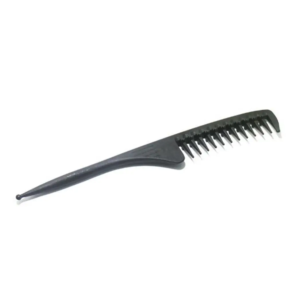 

Anti-static Carbon Wide Tooth Rake Comb with Tail for Curly Oil Hair Detangle Hair Styling Tools Hairdressing Barbers Brush