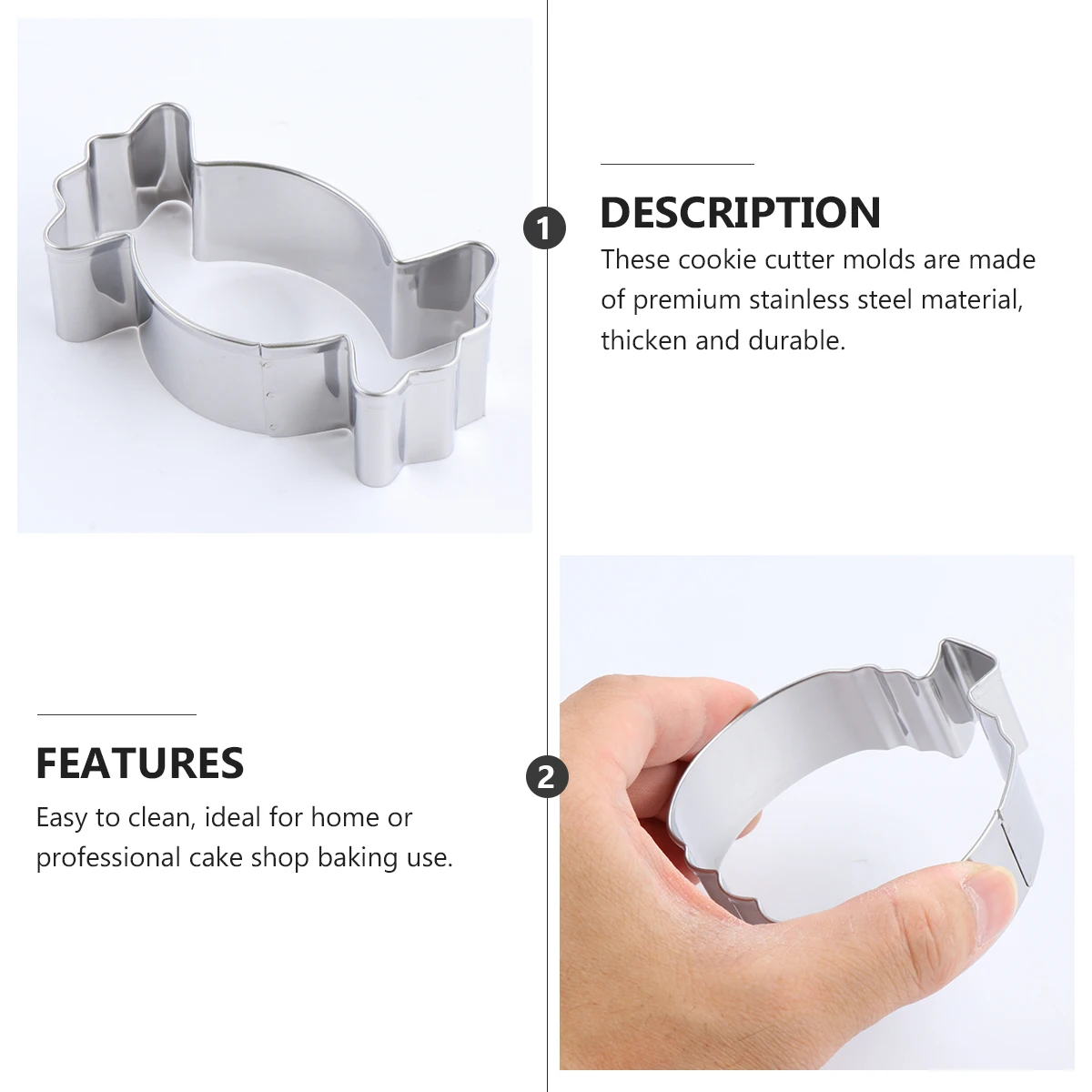 

6 Pcs Stainless Steel Cookie Set Baking Molds Halloween Theme DIY Tools Food Shape Maker Easy Clean Safe