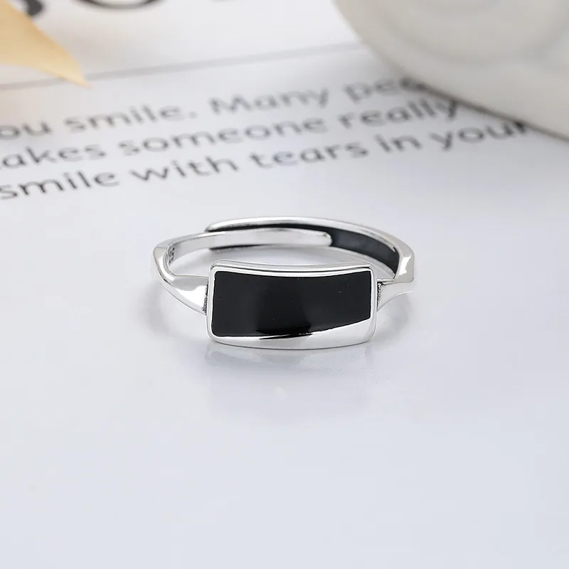 Stylish Distressed Mobius Spliced Open Ring, Personality Adjustable Unisex Metal Finger Accessory