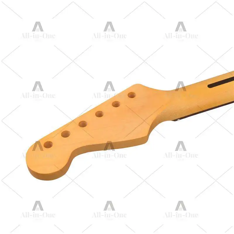 For 6 String 22 Fret Guitar Neck, Canadian Maple, Rosewood Fretboard, Matte Finish, DIY Modification Parts for Electric Guitar