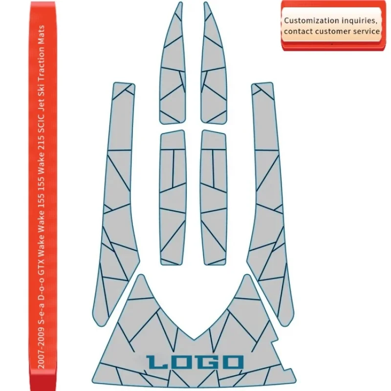 2007-2009 S-e-a D-o-o GTX Wake 155 /155 / 215 SCIC Jet Ski Tract EVA Foam تصميم مخصص أرضية قارب إيفا 6 مم 3-Adhesive