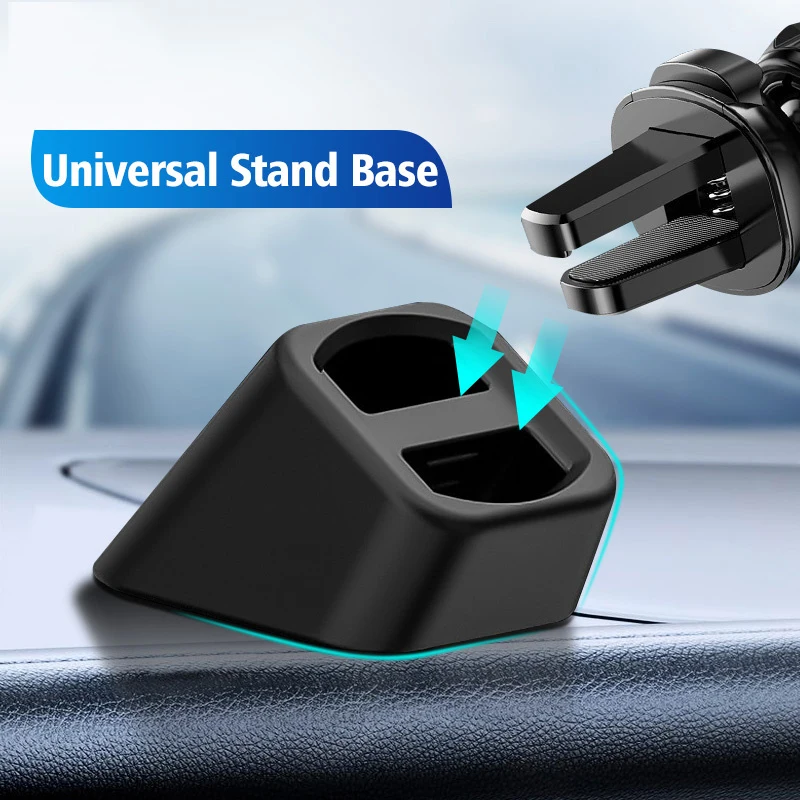 Universal Wireless Car Charger Stand Base Air Outlet Clip Accessories Desktop Dashboard Fixed Installation Mobile Phone Holder