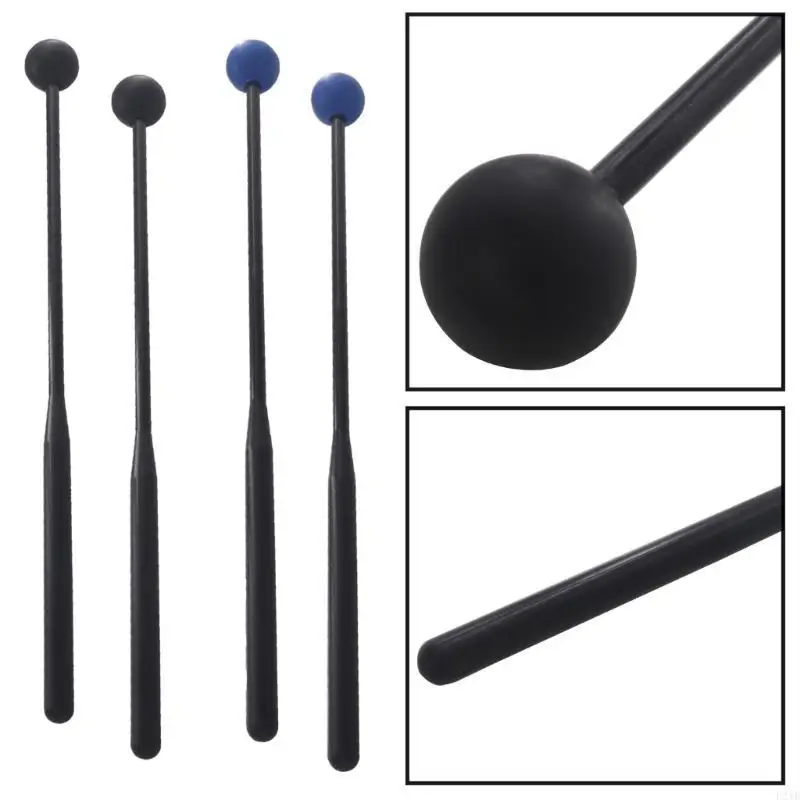 1 Pair Rubber Ball Mallet Smooth Handle Set Beginner Percussion Marimba Playing