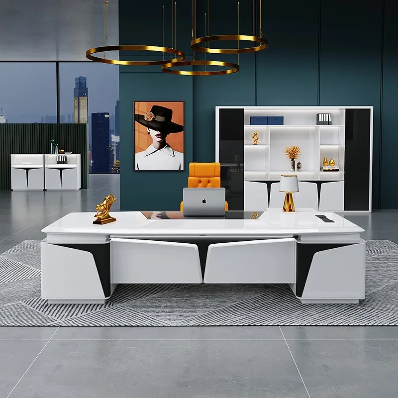 Modern Executive Desk Large Painted Office Table Simple  Manager Workstation High End Boss Desk for Home Office
