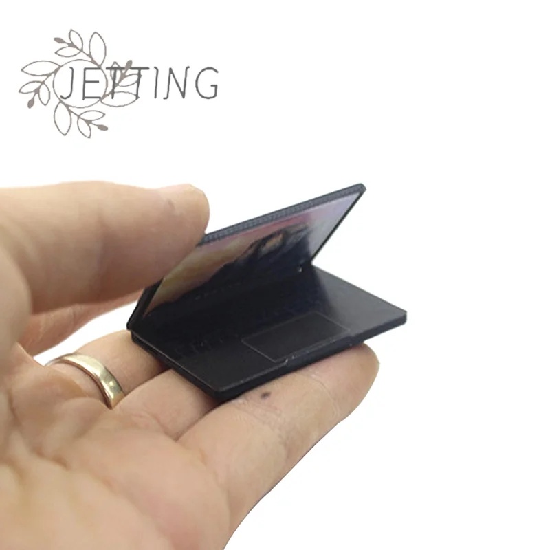 Mini ordenador portátil de simulación 1:12, casa de muñecas en miniatura, artesanías de aleación, decoración para casa de muñecas, accesorio DIY