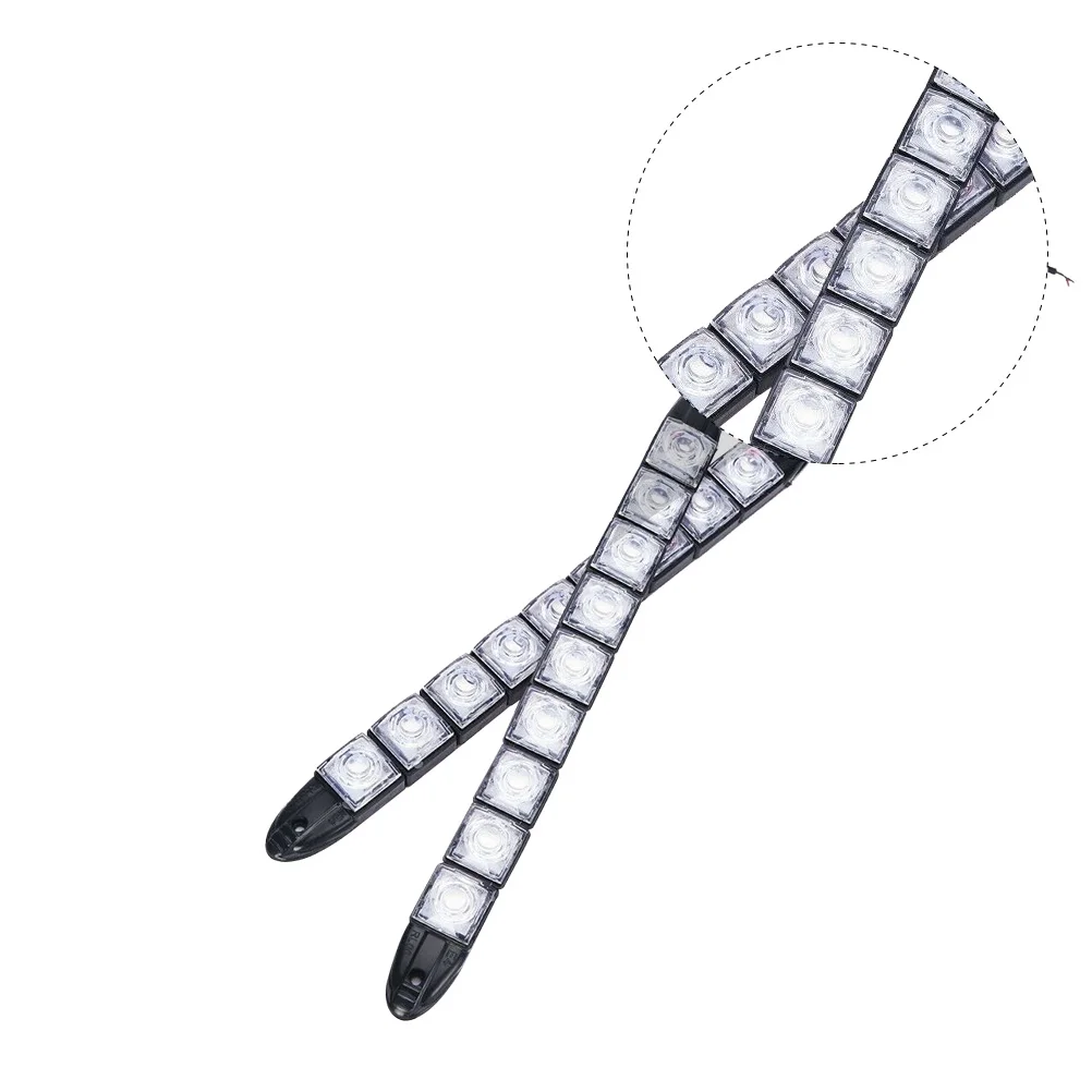 

2 pcs LED Signal Lights Silica Gel Waterproof Marine Navigational for Boats Decorative Strip LED Daytime Running Light