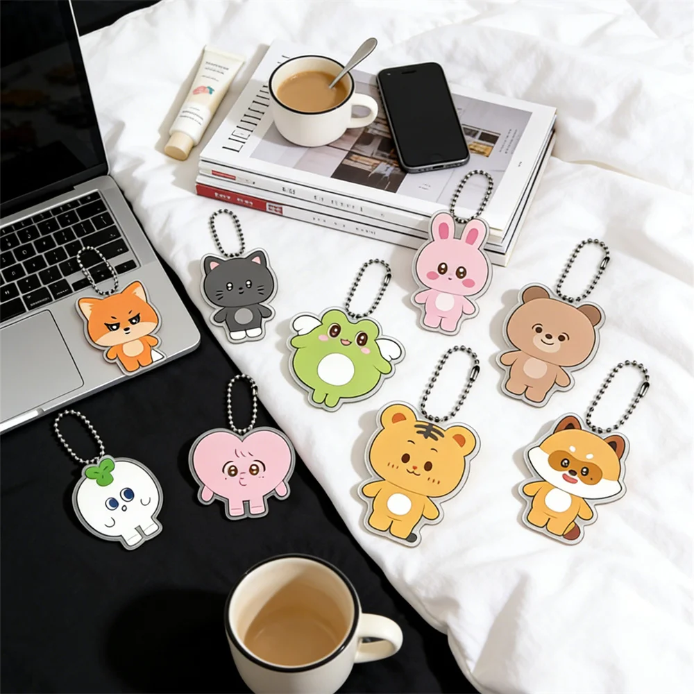 Idols AHOF Cartoon Acrylic Keychain POP-UP Store Cartoon Printing Keyring Steven Woongki Jeongwoo Chih En Fans Gift