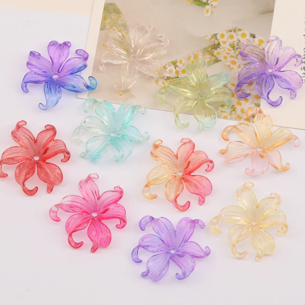 

Cordial Design 220Pcs 43*44MM Acrylic Bead/Jewelry Findings & Components/Hand Made/Gradual Change Effect/Flowers Shape/DIY Beads