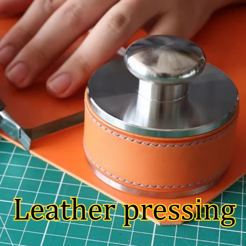 Stainless Steel Leather Pressing/Prevent Displacement Stainless Steel Weighting Block Press Paper Leather DIY Auxiliary Tools