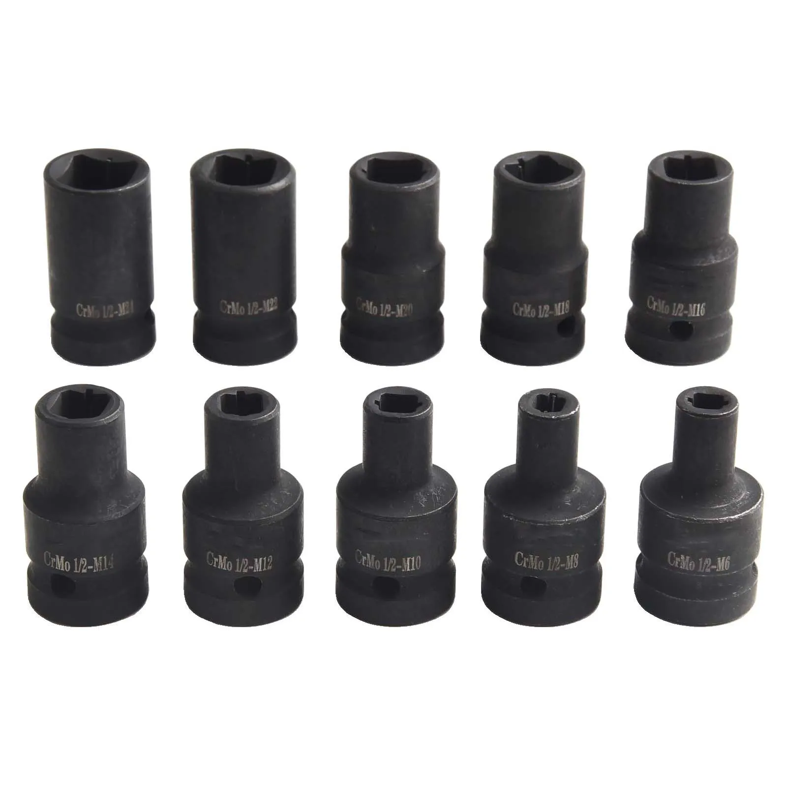 10pcs Square Tap Socket Set 1/2