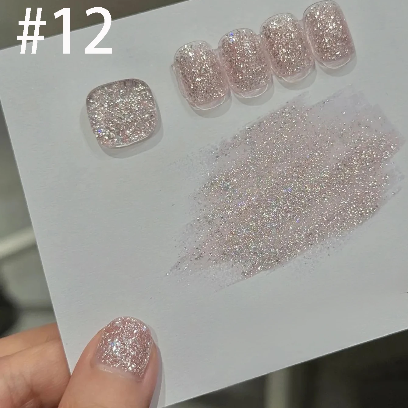MIANEL 12ML Weißer Nagellack Jimeng Hochzeitskleid Feiner Glitzer-Gel-Nagellack Super Glänzender Glitzer-Nagellack für Nagelkunst-Salon – Detail 30