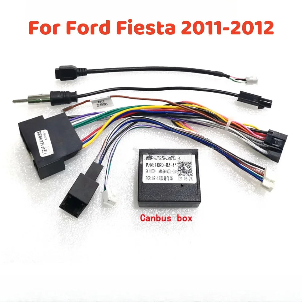 

Автомобильный радиоприемник стерео проводка кабель адаптер Android 16 Pin для Ford Fiesta 2011-2012 автомобильное радио мультимедийный видеоплеер GPS автомобиль