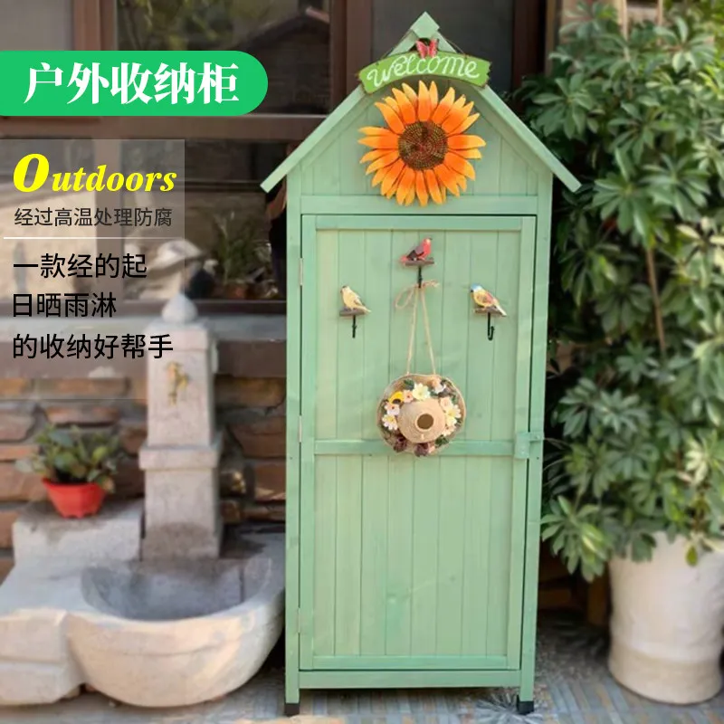 Outdoor courtyard utility Storage cabinet Waterproof sunscreen locker Balcony Garden furniture cabinet Toolbox