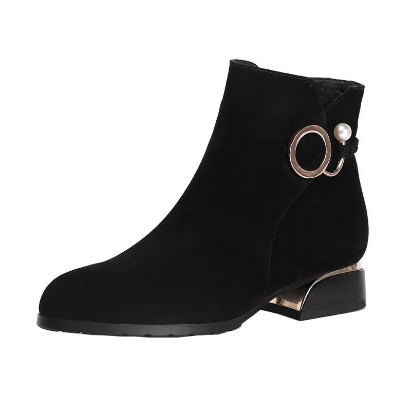 Heißer verkauf 2022 frauen Schuhe Frauen Ankle Boot Niedrigen Ferse Schuh Plus Größe 43, Kurze Weibliche Schuhe Damen Herbst winter Stiefel