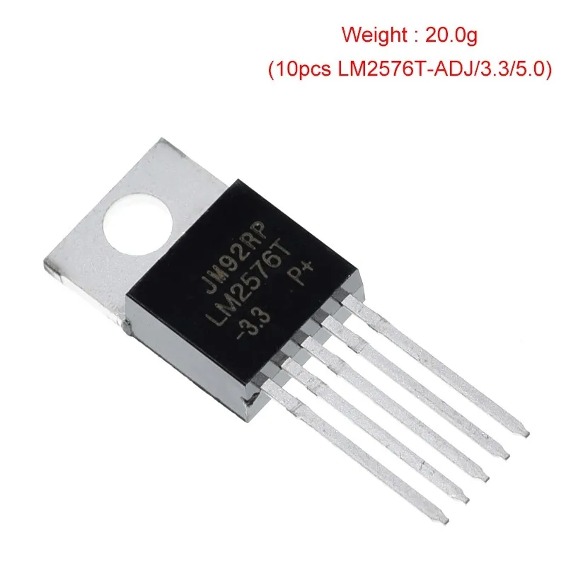 10PCS LM2576 LM2576T LM2576T-ADJ  LM2576T-3.3 LM2576T-5.0 IC REG BUCK ADJ 3A TO220-5 NEW