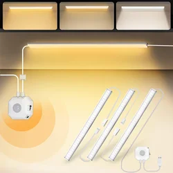 Motion Sensor Light LED Sensor night lights USB LED For Kitchen Cabinet Bedroom Wardrobe Indoor Lighting Long strip Night Light