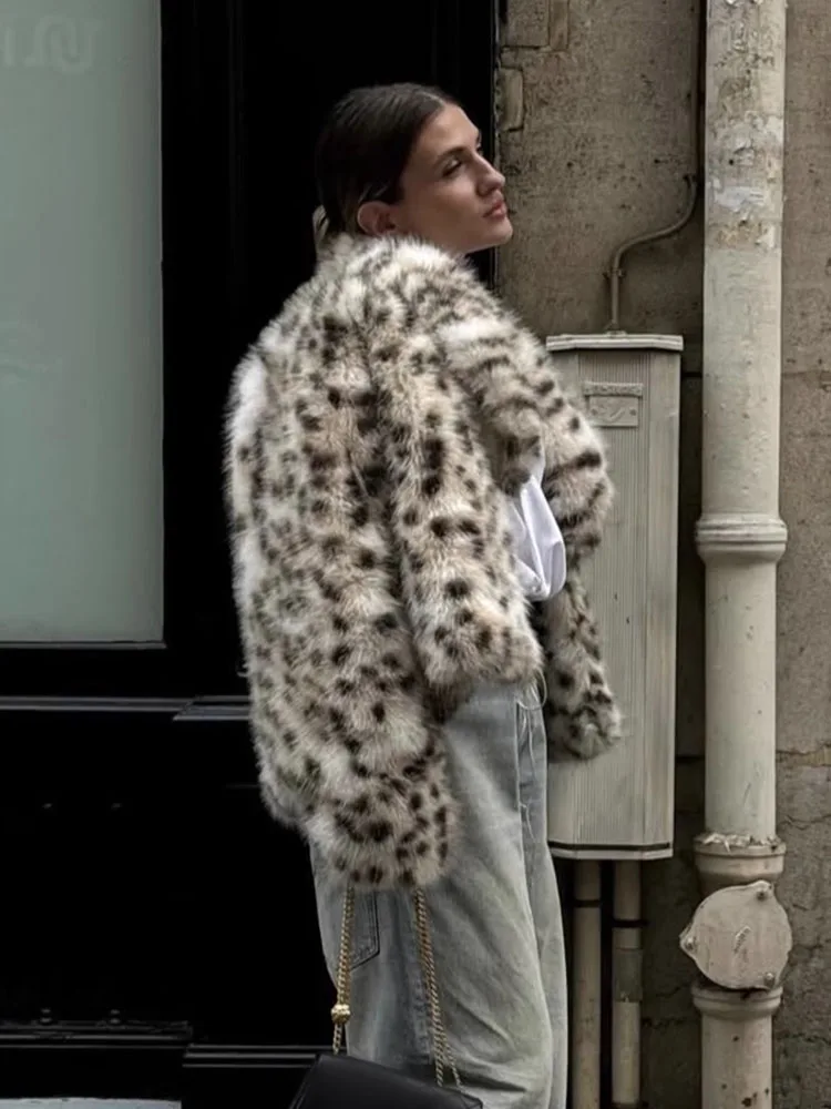 HH, nuevos abrigos de moda de invierno para mujer, estampado con cuello vuelto, mangas largas, bolsillos, chaquetas cálidas elegantes de un solo pecho para mujer