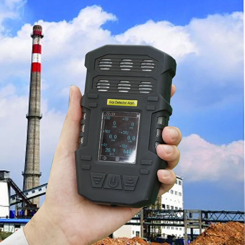 Biogas Analyser 6 in 1 Ch4 Co2 H2S Pump Portable Biogas Analyzer Portable Multi Gas Detector Price