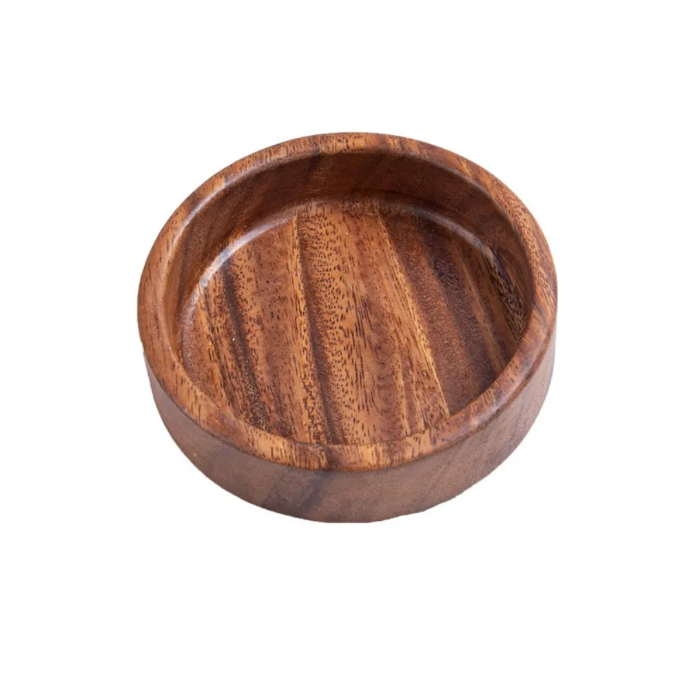 

Multi-functional Japanese Style Wooden Fruit Tray Natural Round/Square Snack Tray Durable Tea Serving Plate Desk Organizer