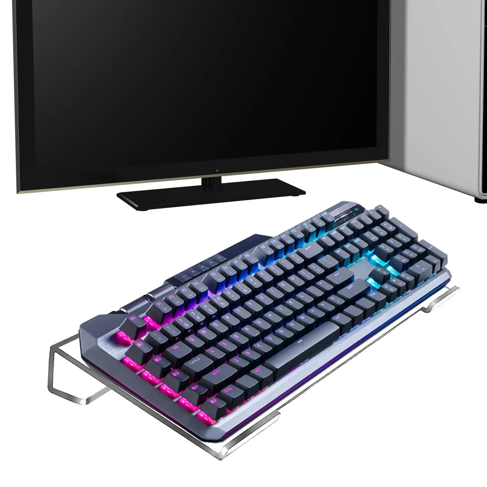 

Tilted Computer Keyboard Stand Keyboard Tray Holder Easy Typing and Working