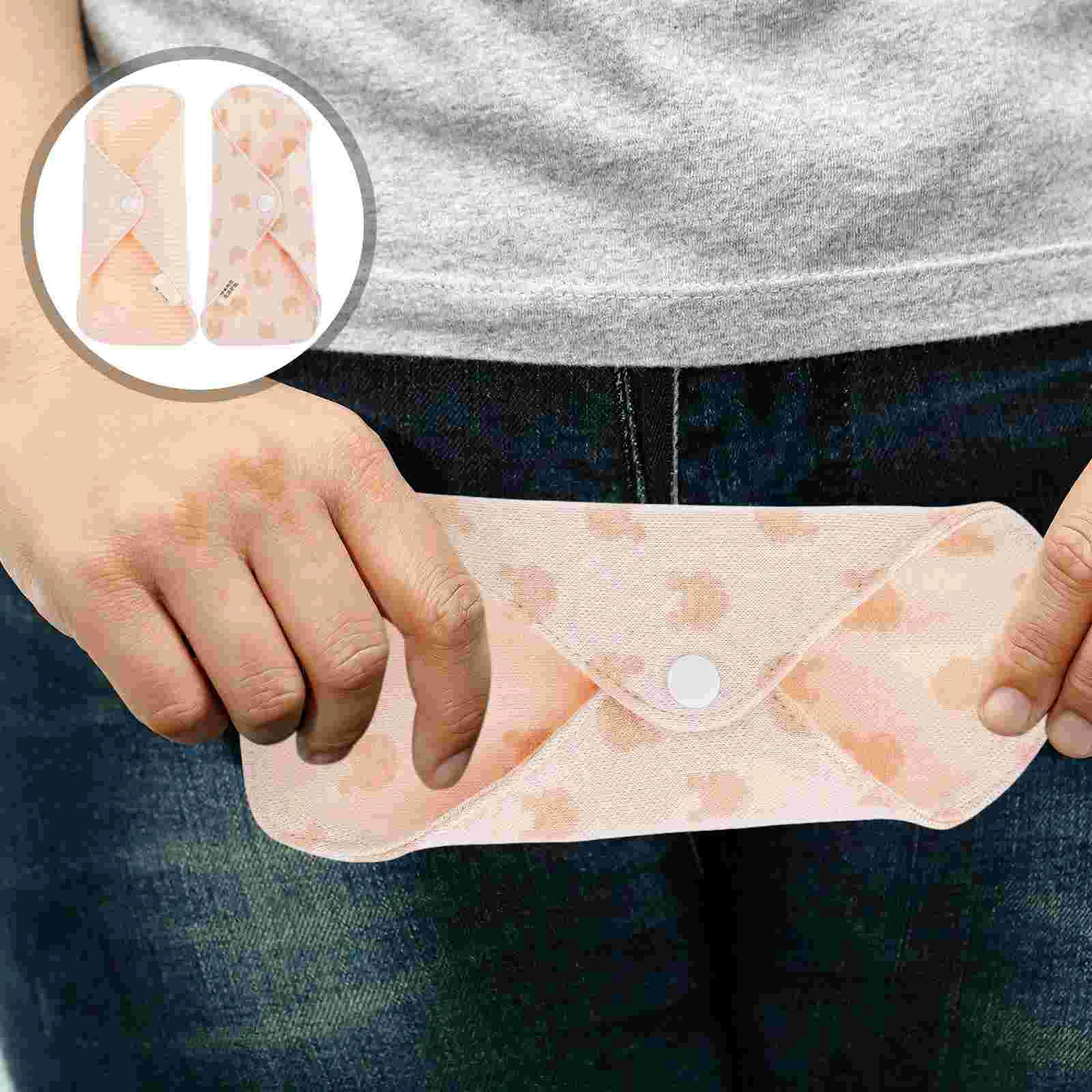 

5 Pcs Panty Liners Menstrual Pads Washable Sanitary Super-absorbent Towel Reusable